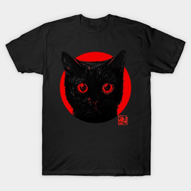 cat face in red T-Shirt by pechane